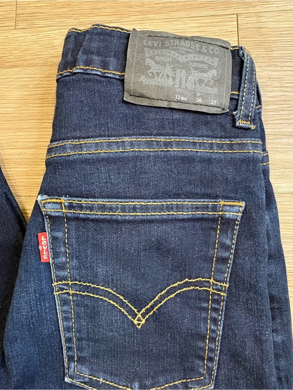 Levi's Boys 511 Slim Fit Performance Stretch Dark Wash Jeans - Size 12 Reg